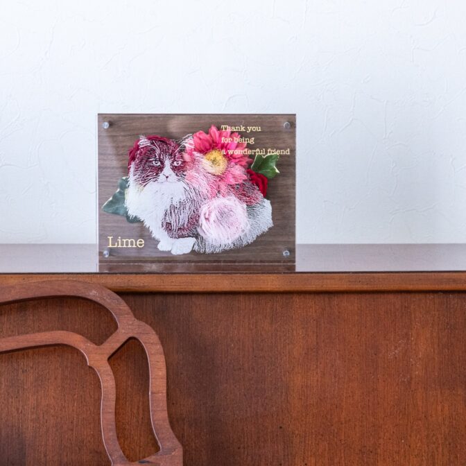 フラワーベースアクリルフォトプレート