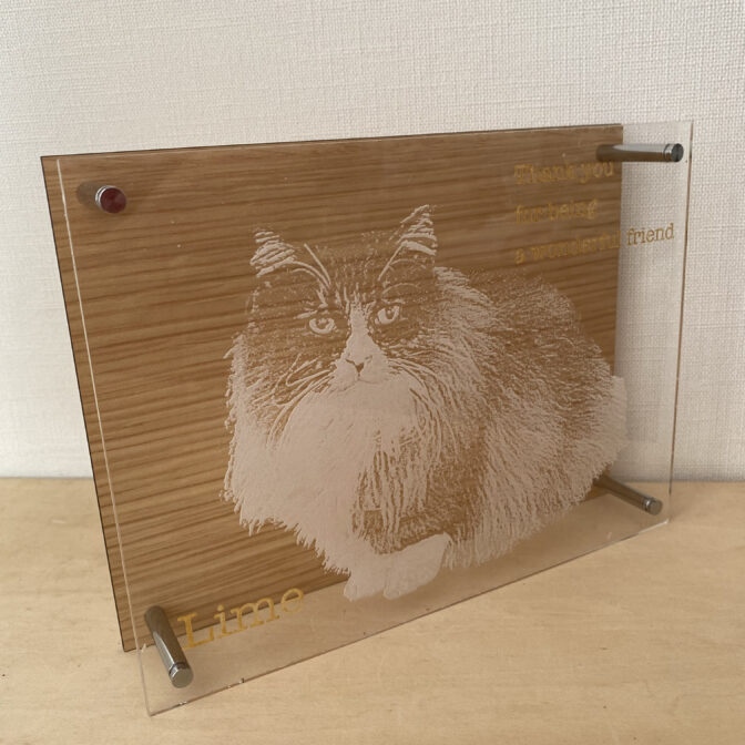 ウッドベースアクリルフォトプレート